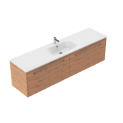 1800 Sahara Wall Hung Single Basin Vanity (2 Drawer) - Specify Colour & Basin & Cabinet Style