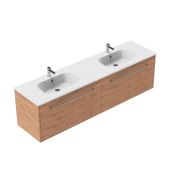 1800 Sahara Wall Hung Double Basin Vanity (2 Drawer) - Specify Colour & Basin & Cabinet Style