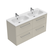 1200 Sahara Wall Hung Double Basin Vanity (4 Drawer) - Specify Colour & Basin & Cabinet Style