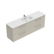 1800 Sahara Wall Hung Single Basin Vanity (4 Drawer) - Specify Colour & Basin & Cabinet Style