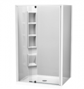 SIERRA 900x1200 2 SIDED 1200 DOOR CORNER MOULDED WHITE- CENTRE WASTE