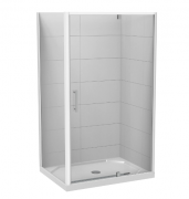 MILLENNIUM 1200X900 2 SIDED TILED WALL WHITE- CENTRE WASTE