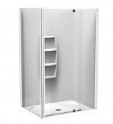 SIERRA 1200x900 2 SIDED / 1200 SIDE MOULDED WHITE- CENTRE WASTE