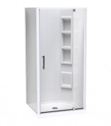 MILLENNIUM 1000X900 2 SIDED 1000 DOOR CORNER MOULDED WHITE