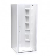 MILLENNIUM 1000X900 2 SIDED 900 DOOR CORNER MOULDED WHITE