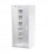 MILLENNIUM 1000X900 3 SIDED 900 DOOR - LEFT HAND CORNER MOULDED WHITE