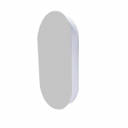 CODE NEO MIRROR CAB - 500X950H - 1 DOOR - OVAL - WHITE SATIN