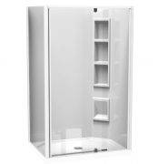 SIERRA 1200x900 2 SIDED 1200 DOOR CORNER MOULDED WHITE- CENTRE WASTE