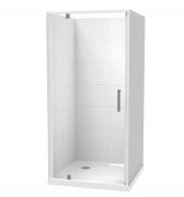 MILLENNIUM 900X900 3 SIDED TILED WALL WHITE - CORNER WASTE