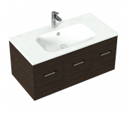 QUBE SINGLE TIER VANITY - WALL HUNG