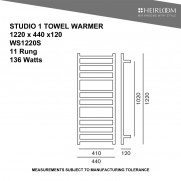 Studio 1 Noir 1220 Towel Warmer