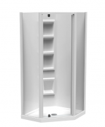 SIERRA 900X900 ANGLE CORNER CORNER MOULDED WHITE- CENTRE WASTE