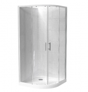 CEZANNE 900X900 ROUND TILED WALL - WHITE - CORNER WASTE