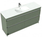 1500 Brookfield Floor Standing Single Basin Vanity (4 Drawer) - Specify Colour & Basin