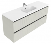 1500 Porscha Wall Hung Single Basin Vanity (4 Drawer) - Specify Colour & Drawer Front & Basin