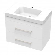 BOLERO 750 DOUBLE DRAWER WALL WHITE MELAMINE