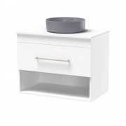 CASHMERE PRO 750 DRAWER OPEN WHITE MELAMINE