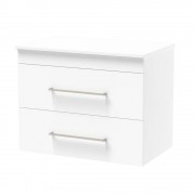 CASHMERE PRO 750 DOUBLE DRAWER WALL WHITE MELAMINE