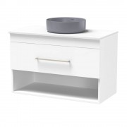 CASHMERE PRO 900 DRAWER OPEN WHITE MELAMINE