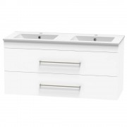 CASHMERE 1200 DB DOUBLE DRAWER WALL WHITE MELAMINE