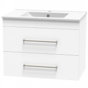 CASHMERE 750 DOUBLE DRAWER WALL WHITE MELAMINE