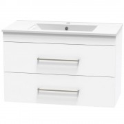 CASHMERE 900 DOUBLE DRAWER WALL WHITE MELAMINE
