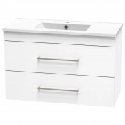 CASHMERE SLIM 900 DOUBLE DRAWER WALL ULTRA GLOSS WHITE