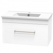 CASHMERE SLIM 750 SINGLE DRAWER WHITE MELAMINE