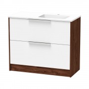 NIKAU 1000 RIGHT HAND BOWL DOUBLE DRAWER FLOOR ULTRA GLOSS WHITE/COLOUR