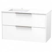 NIKAU 1000 LEFT HAND BOWL DOUBLE DRAWER WALL ULTRA GLOSS WHITE