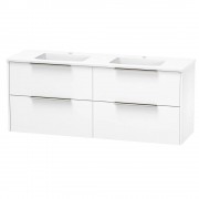 NIKAU 1500 DB DOUBLE DRAWER WALL ULTRA GLOSS WHITE