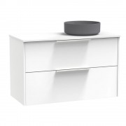 NIKAU PRO 1000 RIGHT HAND BOWL DOUBLE DRAWER WALL ULTRA GLOSS WHITE