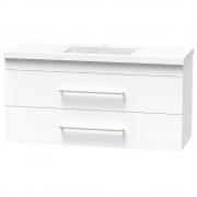 NORFOLK 1200 DOUBLE DRAWER WALL WHITE MELAMINE