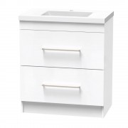 NORFOLK 750 DOUBLE DRAWER FLOOR ULTRA GLOSS WHITE