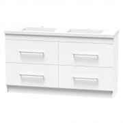 NORFOLK 1500 DB DOUBLE DRAWER FLOOR ULTRA GLOSS WHITE