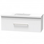 NORFOLK 1200 SINGLE DRAWER WHITE MELAMINE