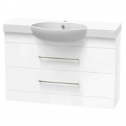 RAGLAN 1200 DOUBLE DRAWER FLOOR ULTRA GLOSS WHITE