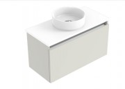 750 Oxley Slim Luxe Wall Hung Vanity (1 Drawer) - Specify Colour & Slab Top