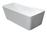 Indus 1500 Freestanding Back-To-Wall Bath in Gloss White