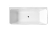 Indus 1500 Freestanding Back-To-Wall Bath in Gloss White