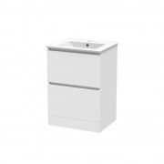 PINNACLE 600 DOUBLE DRAWER FLOOR WHITE MELAMINE