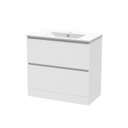 PINNACLE 900 DOUBLE DRAWER FLOOR WHITE MELAMINE