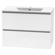 PINNACLE 900 DOUBLE DRAWER WALL ULTRA GLOSS WHITE