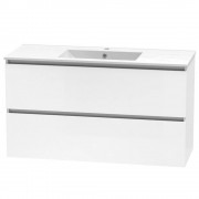 PINNACLE 1200 DOUBLE DRAWER WALL WHITE MELAMINE