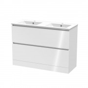 PINNACLE 1200 DB DOUBLE DRAWER FLOOR ULTRA GLOSS WHITE