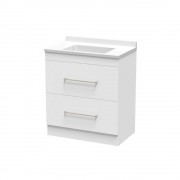 STATESMAN 750 DOUBLE DRAWER FLOOR WHITE MELAMINE