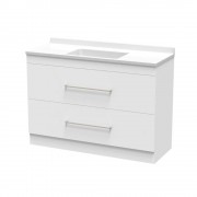 STATESMAN 1200 DOUBLE DRAWER FLOOR WHITE MELAMINE