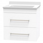 CASHMERE STATESMAN 600 DOUBLE DRAWER WALL WHITE MELAMINE