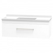 STATESMAN 1200 SINGLE DRAWER WHITE MELAMINE