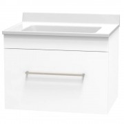 STATESMAN 600 SINGLE DRAWER WHITE MELAMINE